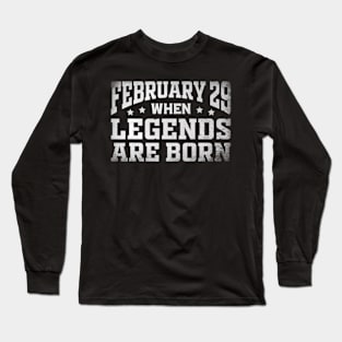 February 29 Birthday Leap Year Cool Leap Day Long Sleeve T-Shirt